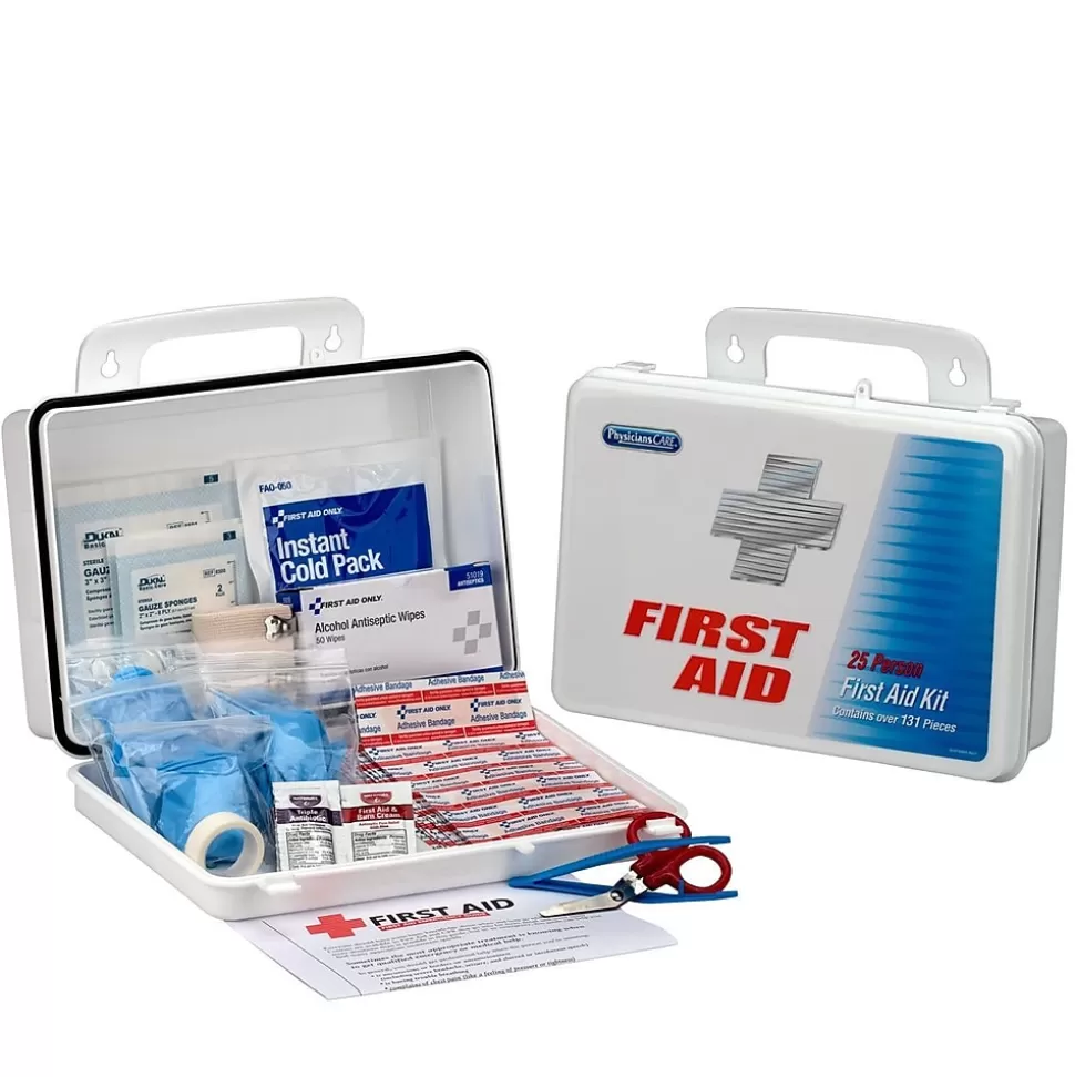 PhysiciansCare 135 pc. First Aid Kit, 25 People, White (60002) Cheap