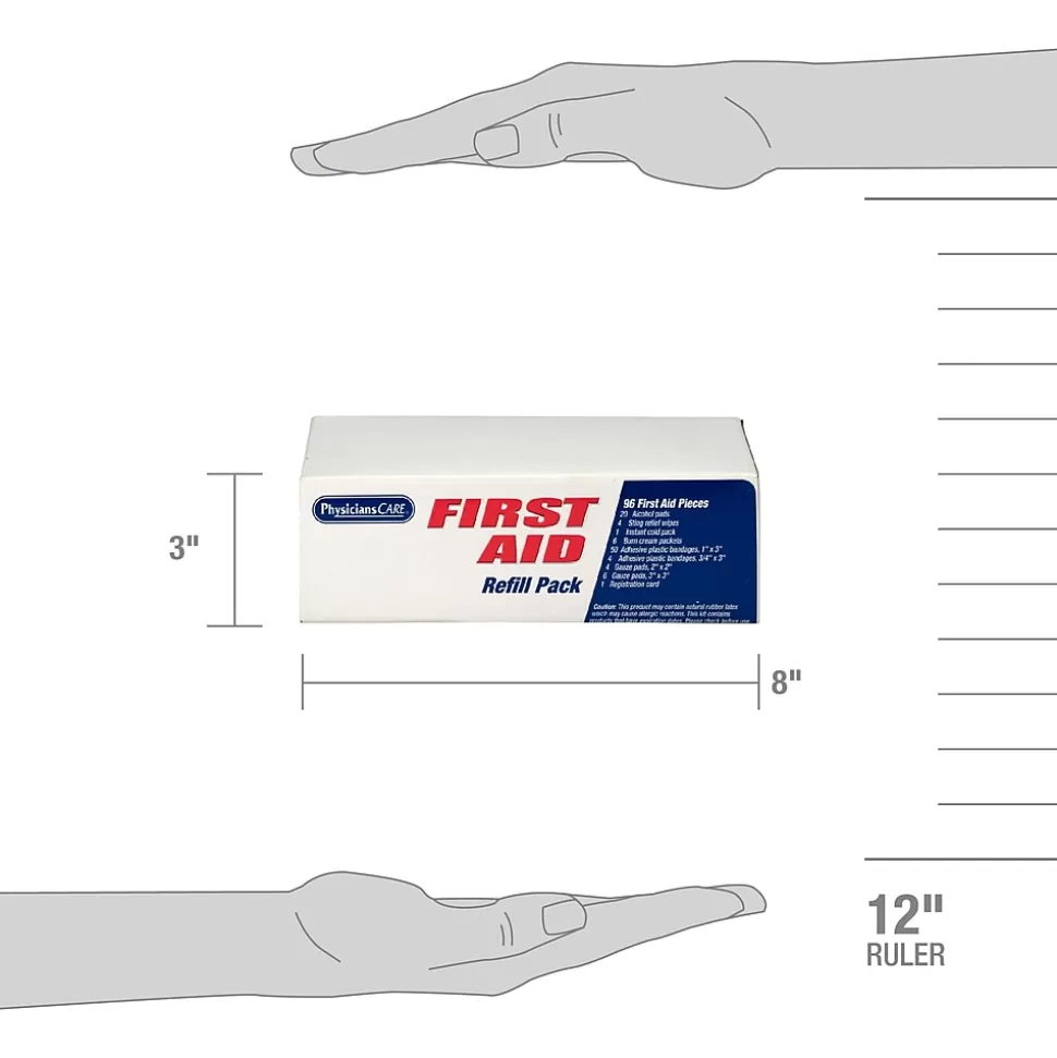 PhysiciansCare First Aid Kit Refill, 25 People, 95 Pieces (40001) Clearance
