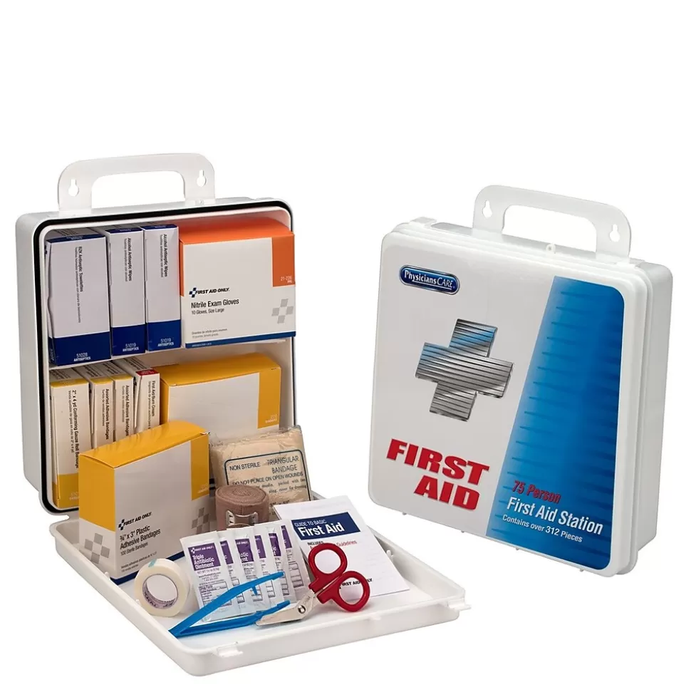 PhysiciansCare Unitized First Aid Kit, Plastic Case, 75 People, 312 Pieces(60003) Cheap