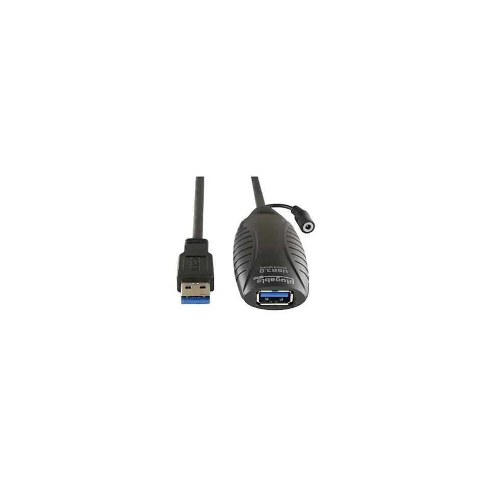 Plugable 32' USB 3.0 Type A to Type B Power Extension Cord, Black (USB3-10M-D) Online