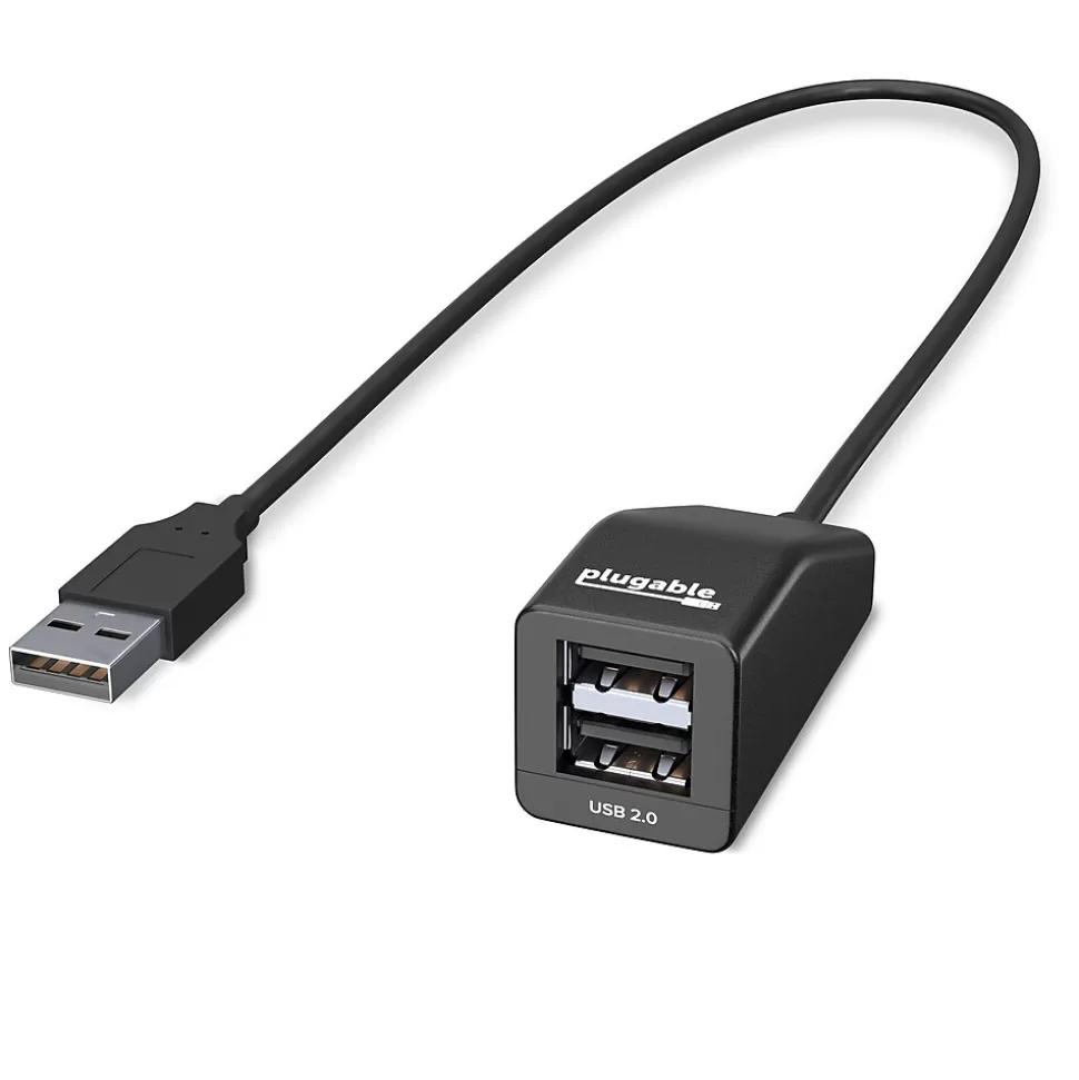 Plugable 2-Port USB 2.0 Hub, Black (USB2-2PORT) Best Sale