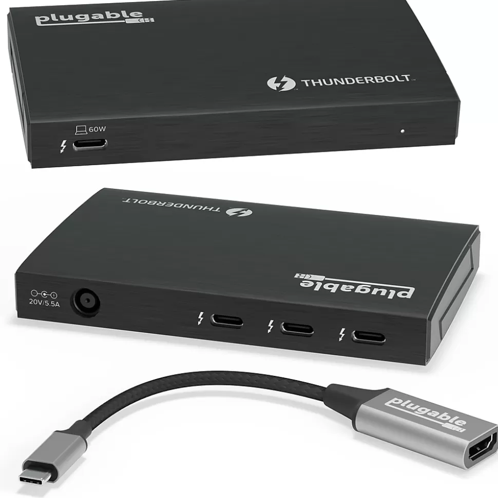 Plugable 4-Port USB-C Hub, Black (TBT4-HUB3C) Online