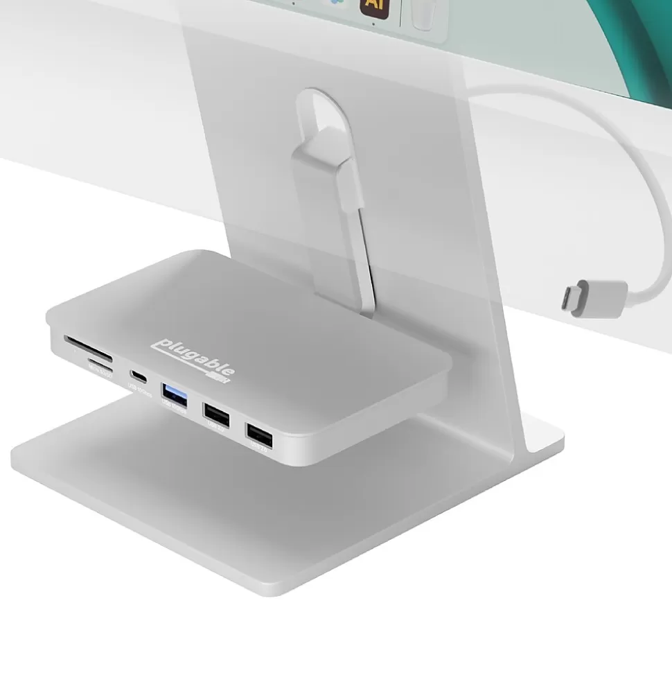 Plugable 6-Port USB-C Mounted Hub For Apple iMac (AD-6IN1) Flash Sale