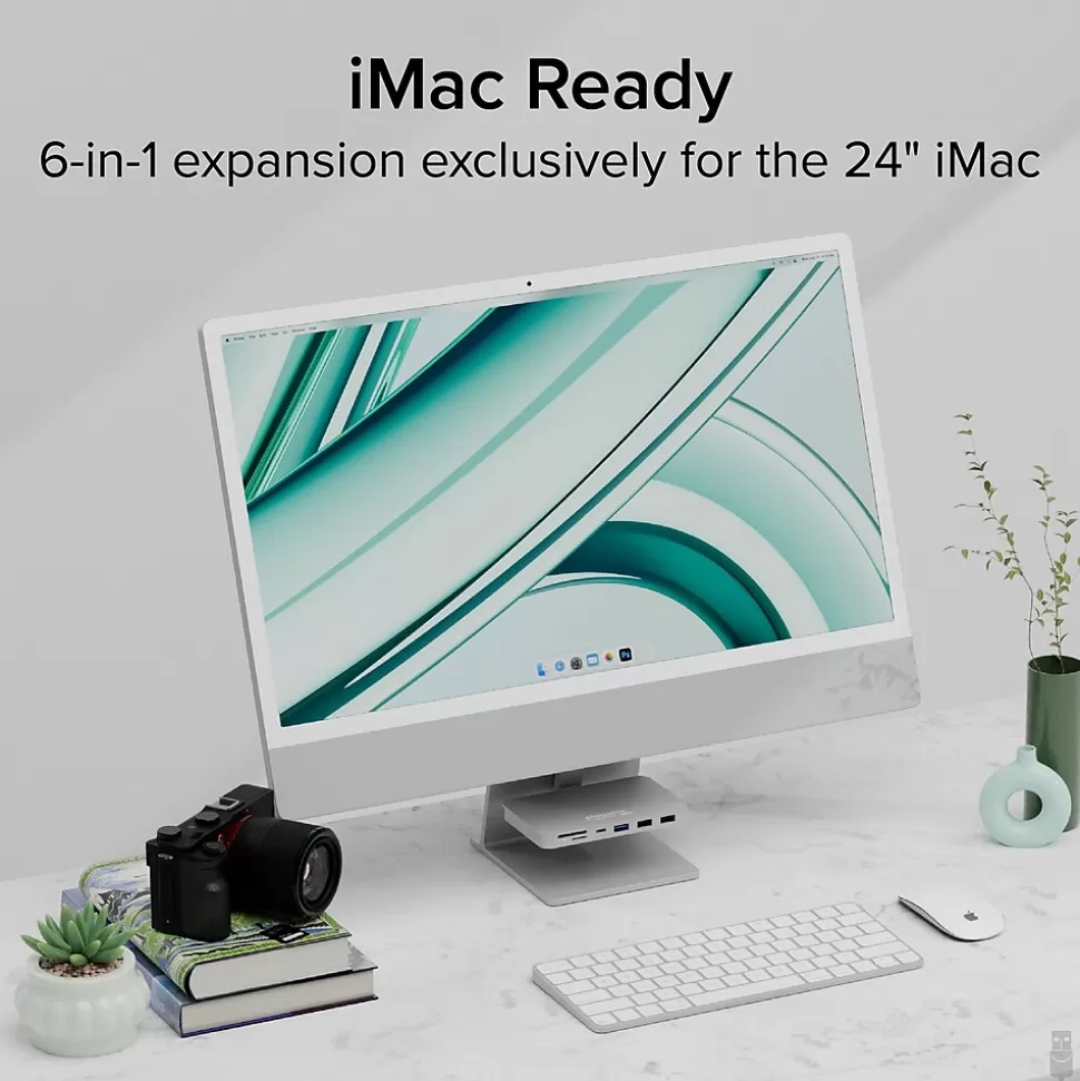 Plugable 6-Port USB-C Mounted Hub For Apple iMac (AD-6IN1) Flash Sale