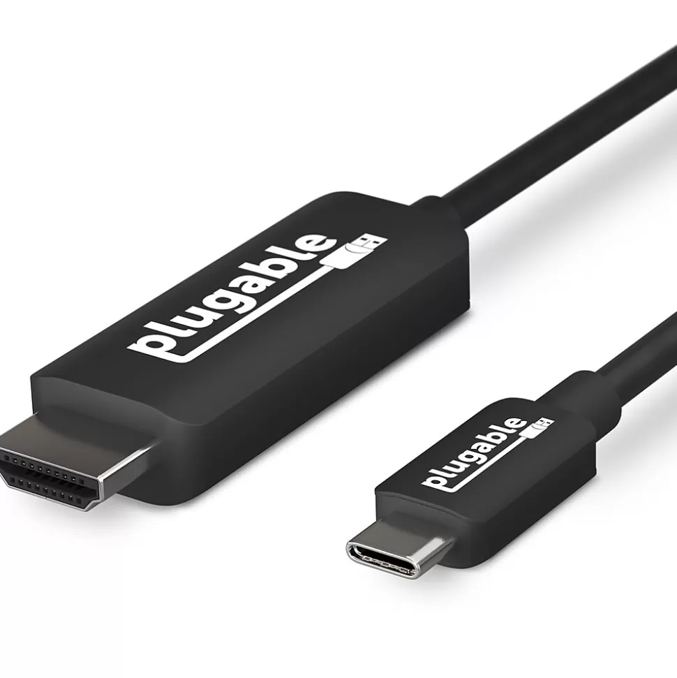 Plugable USB 3.1 Type C to HDMI 2.0 Audio/Video Cable, Male to Male, Black (USBC-HDMI-CABLE) Cheap