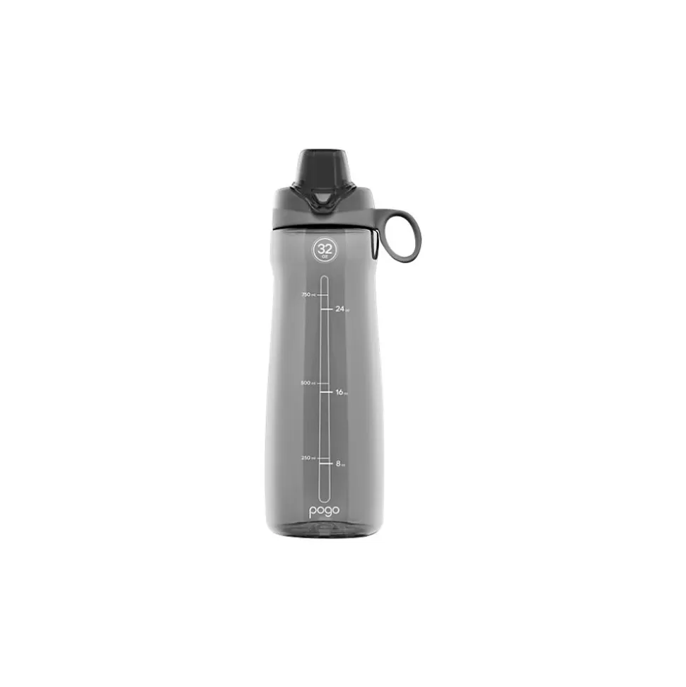 POGO GEAR Plastic Water Bottle, 32 oz., Gray (233-0432-041-6) Cheap