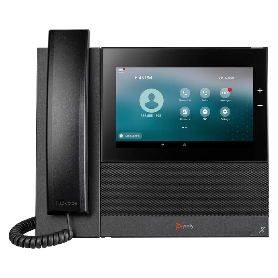 Poly CCX 600 Series 24-Lines VoIP Phone, Black (84C17AA) Clearance