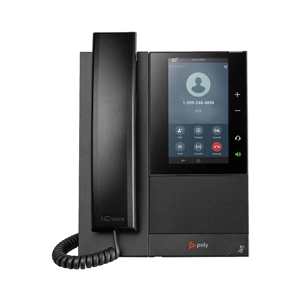 Poly CCX 500 Series 24-Lines VoIP Phone, Black (84C15AA#ABA) Outlet