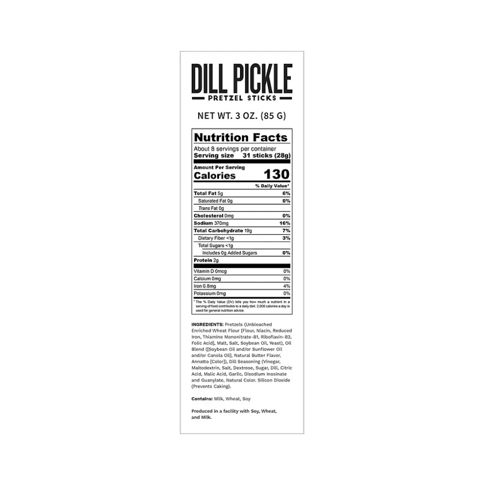 Pop Daddy Dill Pickle Pretzels Sticks, 3 oz., 15 Bags/Box (OPD00561) Online