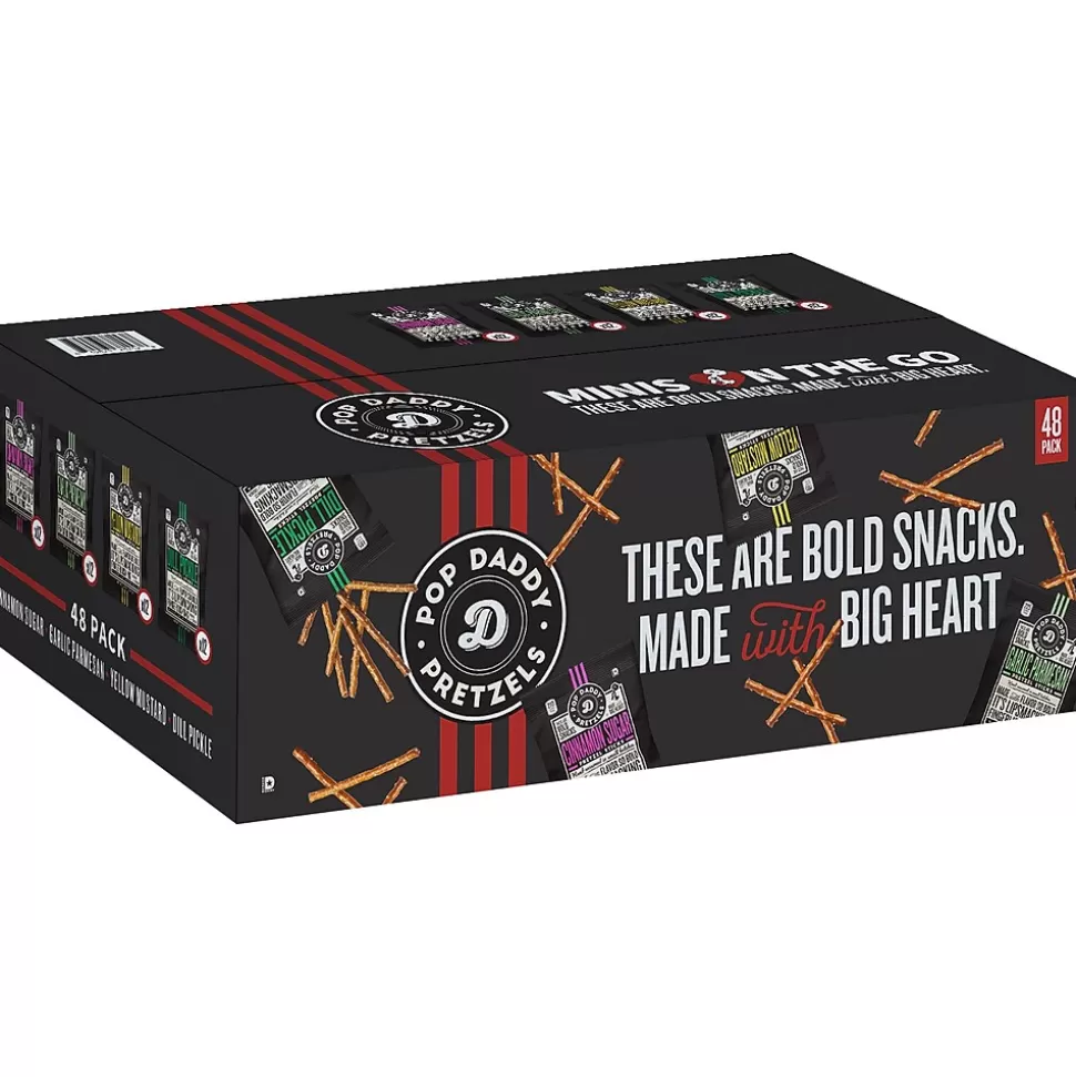 Pop Daddy Variety Pack Pretzels Sticks, 1.5 oz., 48 Bags/Carton (38153) Best