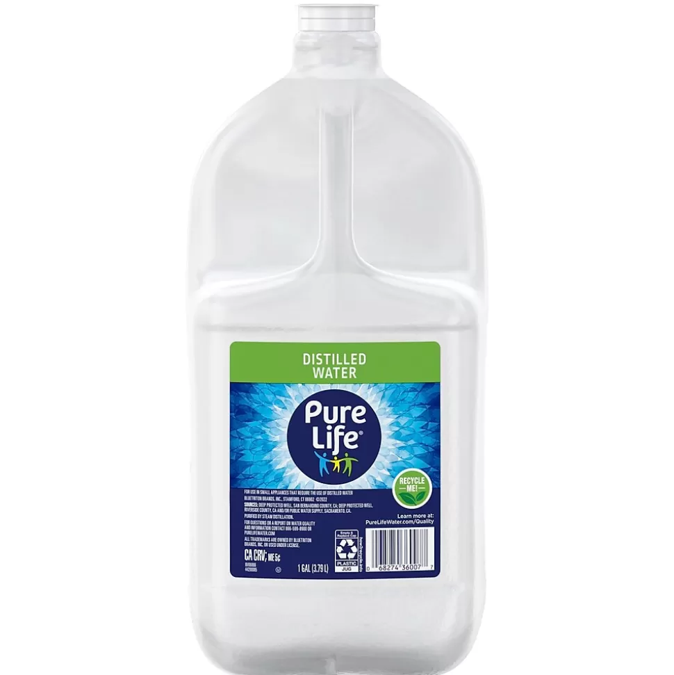 Pure Life Distilled Water, 128 oz. Bottle, 6/Pack (NLE12532472X) Cheap
