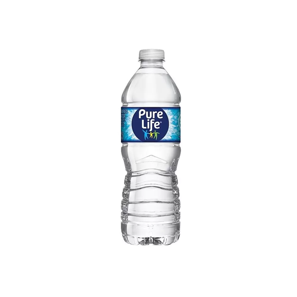 Pure Life Purified Water, 16.9 Fl oz. Plastic Bottled Water, 24/Carton (110109) Clearance