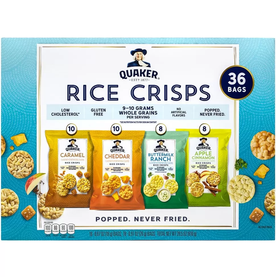 Quaker Rice Crisps Variety Pack, 36/Box (325-00013) Flash Sale