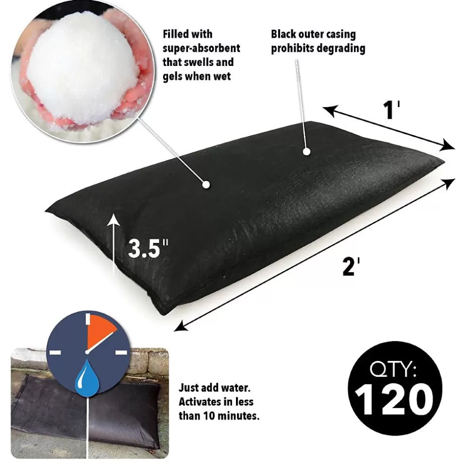 Quick Dam ™ Flood Bags 12" x 24", 120/Box Clearance