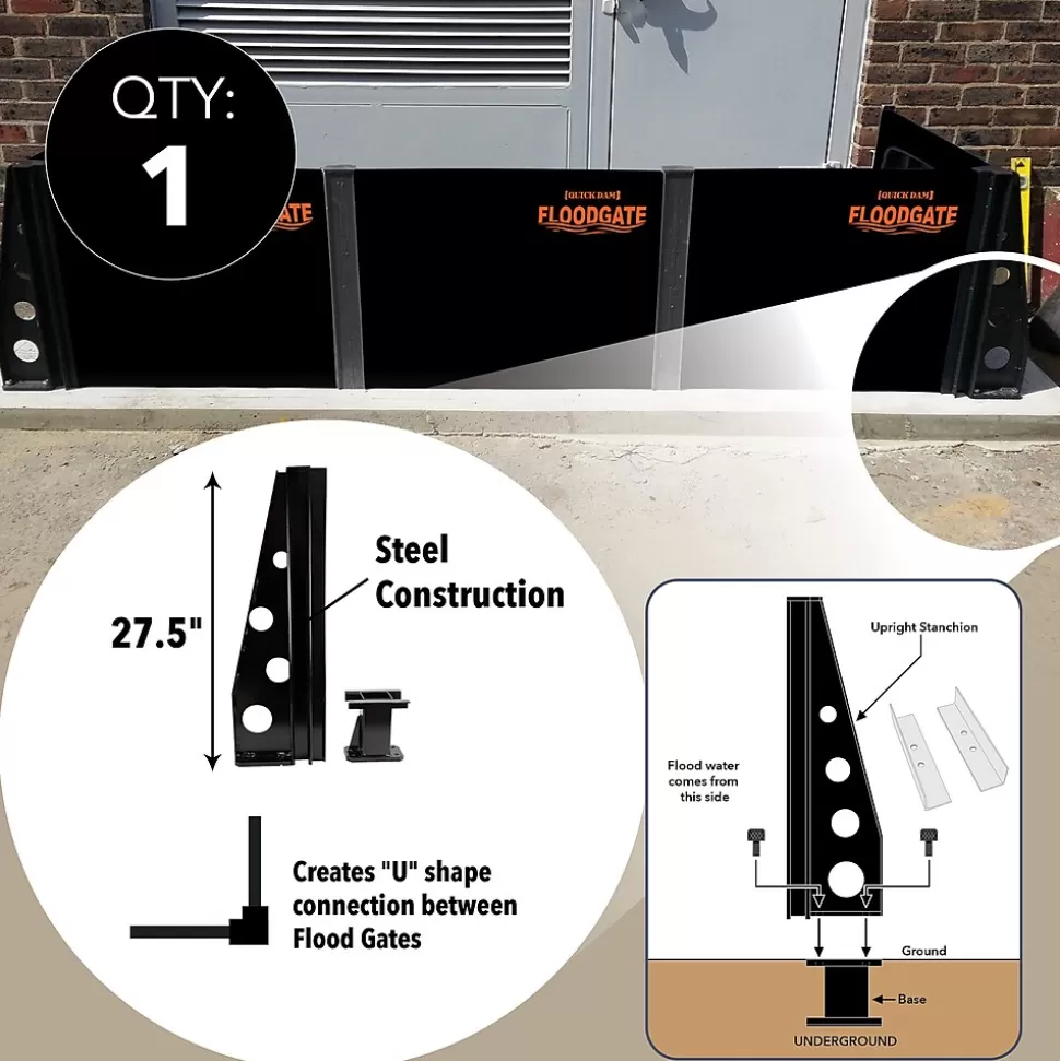 Quick Dam 3-Way Flood Gate Extenders (QDFGST3WC) Cheap