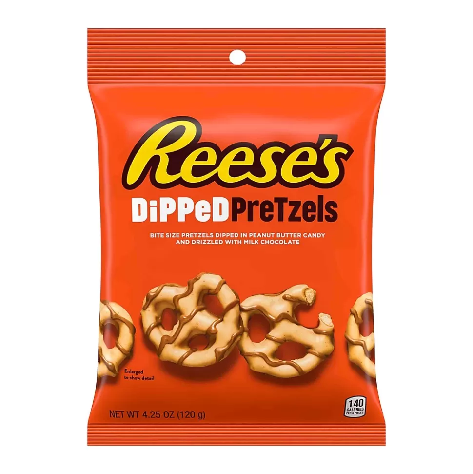 Reese's Dipped Gluten Free Chocolate Pretzels Twists, 4 Bags/Box (246-00288) Hot