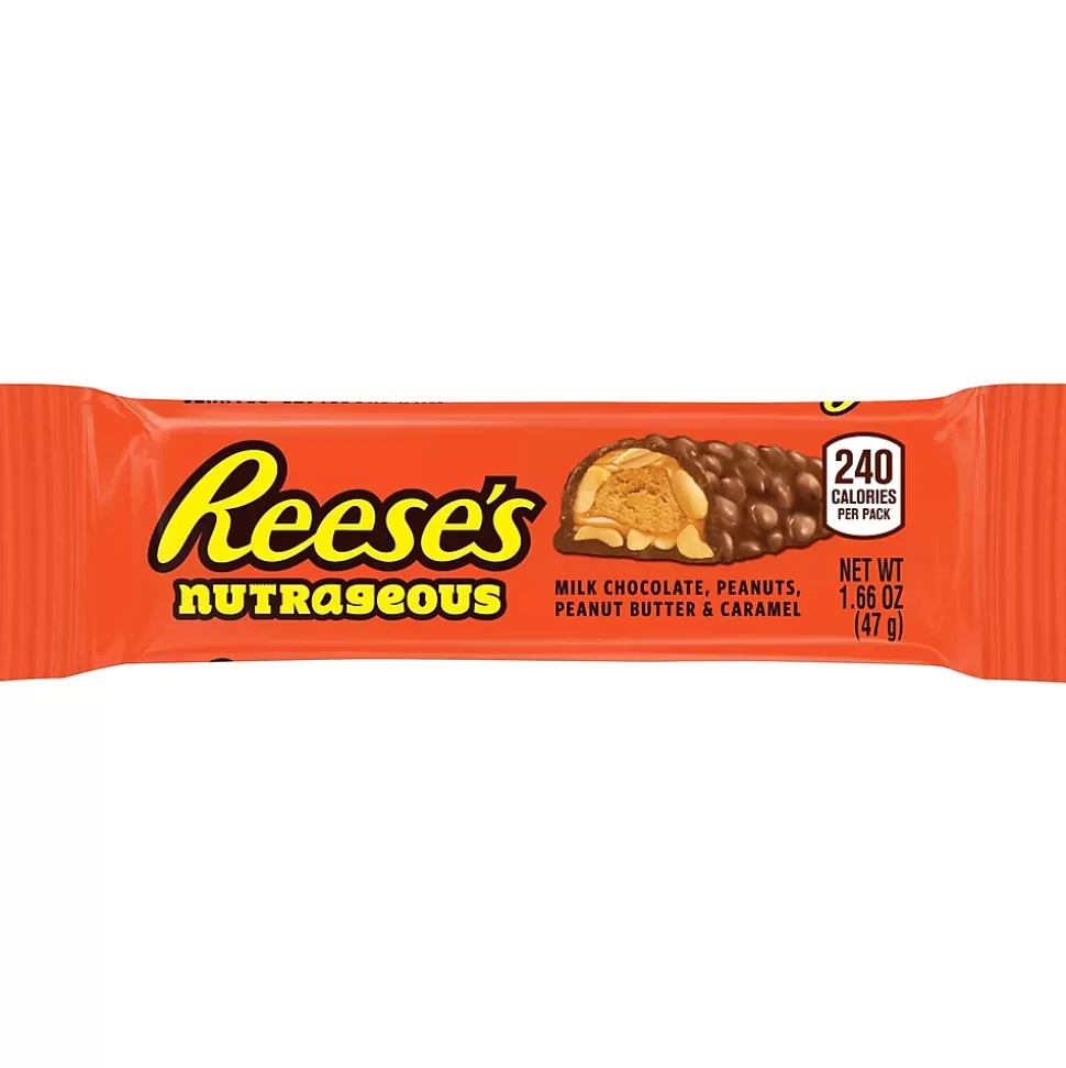 Reese's NutRageous Milk Chocolate Candy Bar, 1.66 oz., 18/Box (HEC10930) Flash Sale