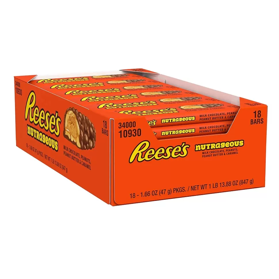 Reese's NutRageous Milk Chocolate Candy Bar, 1.66 oz., 18/Box (HEC10930) Flash Sale