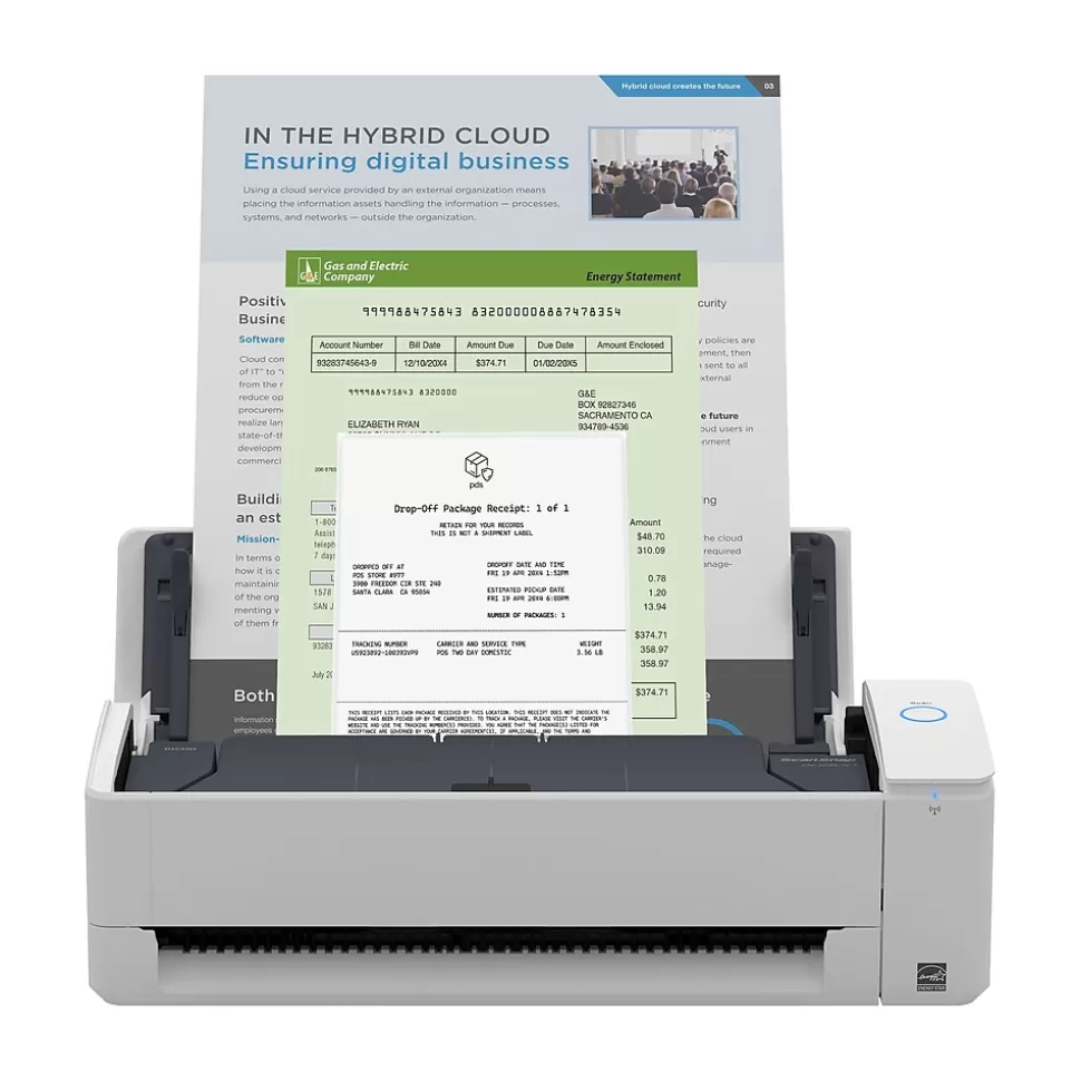 Ricoh ScanSnap IX1300 Wireless Duplex Document Scanner, White (PA03805-B005) Cheap