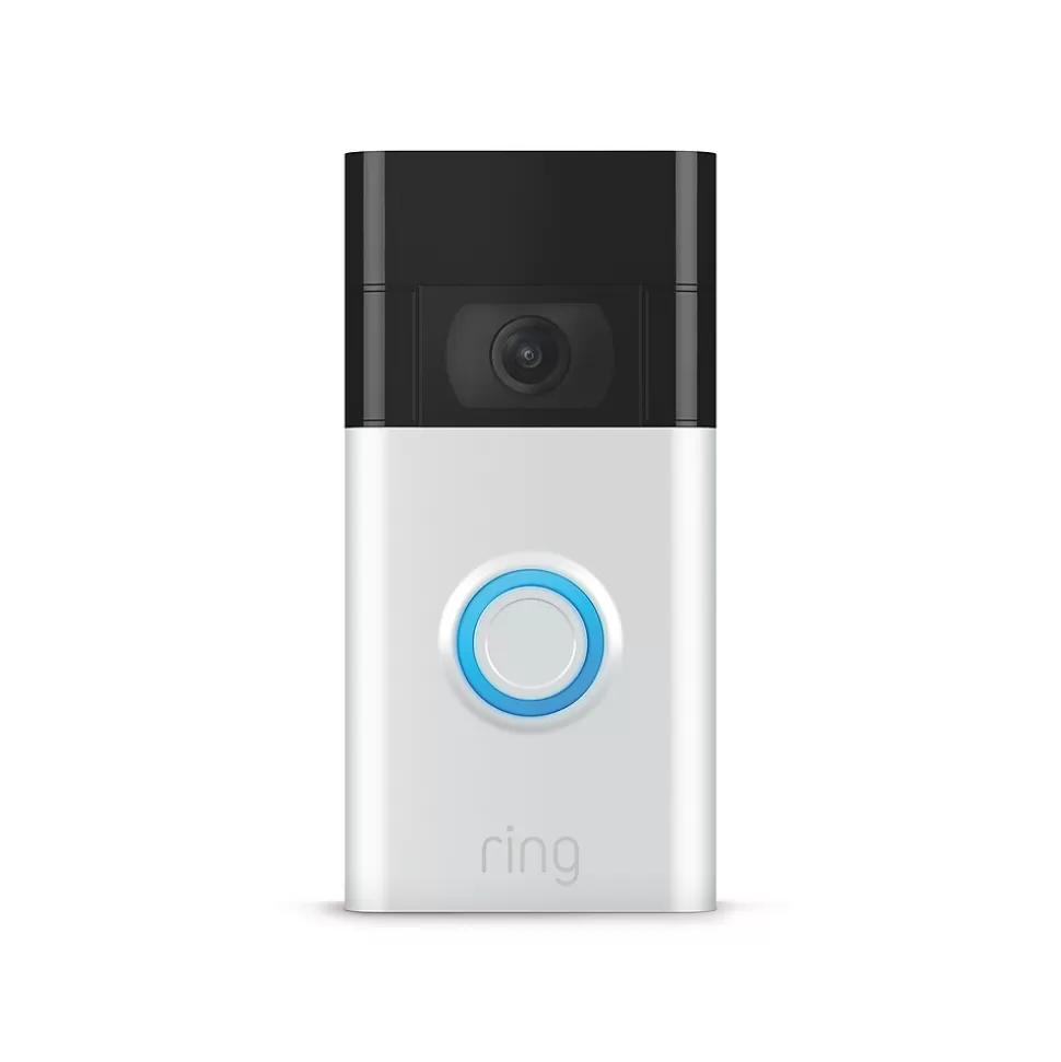 Ring WiFi Wired/Wireless Smart Video Doorbell, Silver (6022381) Hot