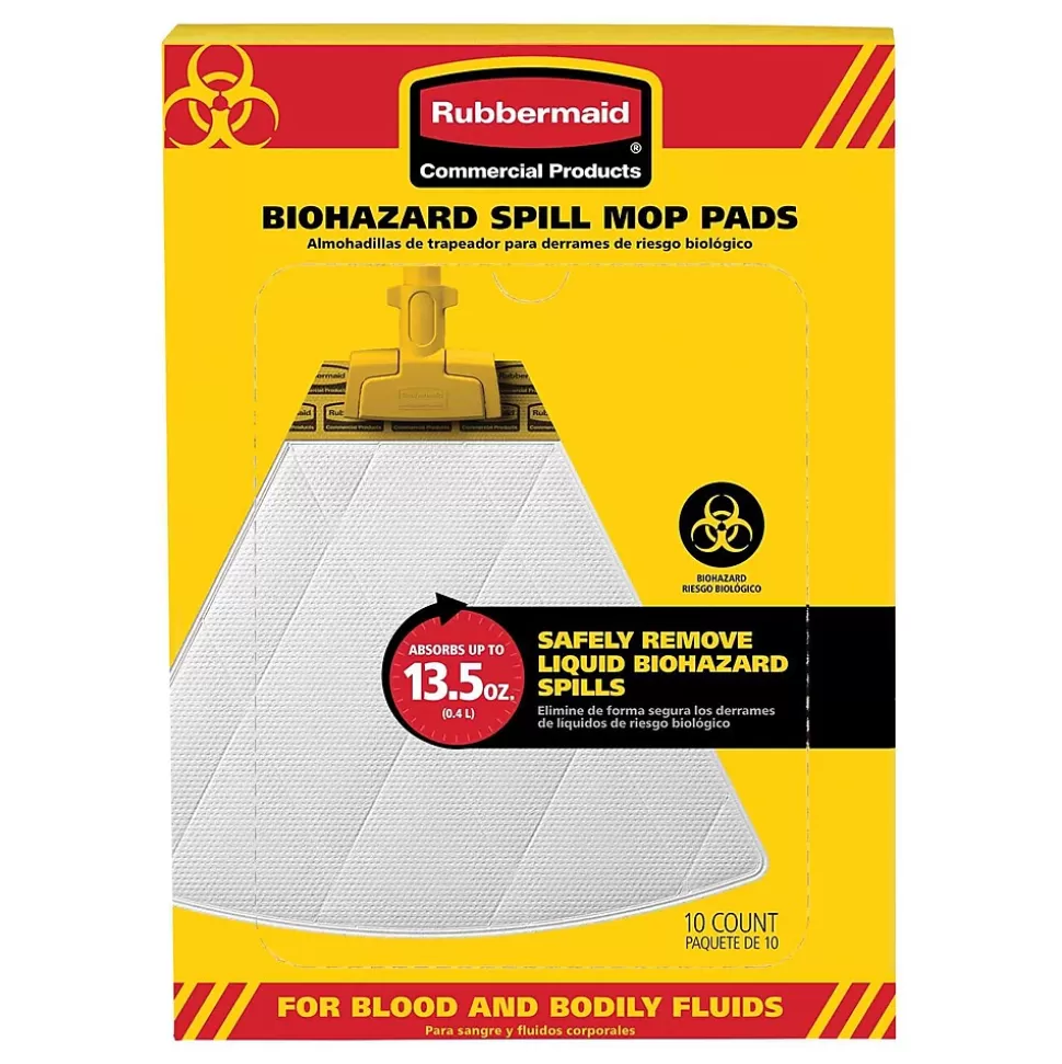 Rubbermaid Biohazard Spill Mop Pads, 10/Pack (2017060) Shop