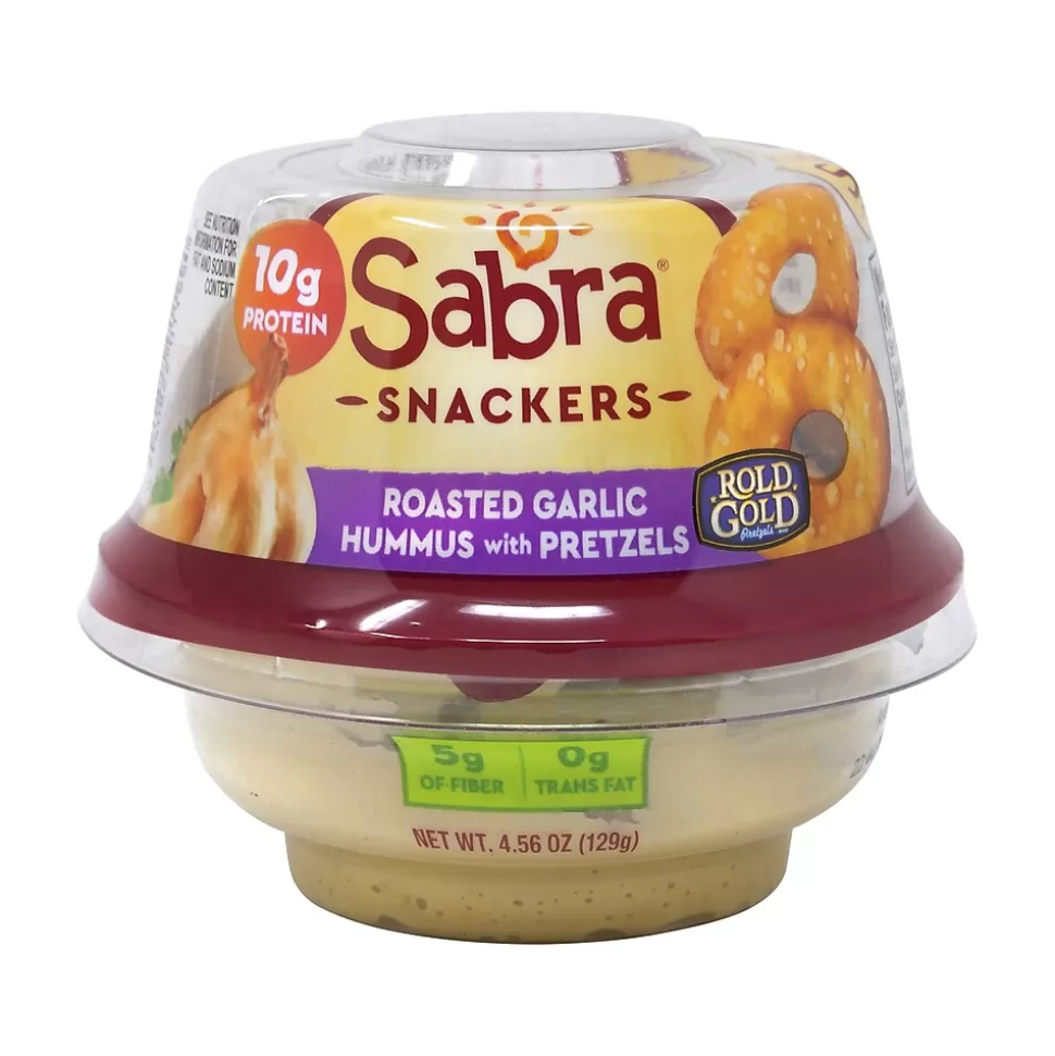 Sabra Classic Hummus with Pretzels, 4.56 Oz., 6/Pack (30080) Cheap