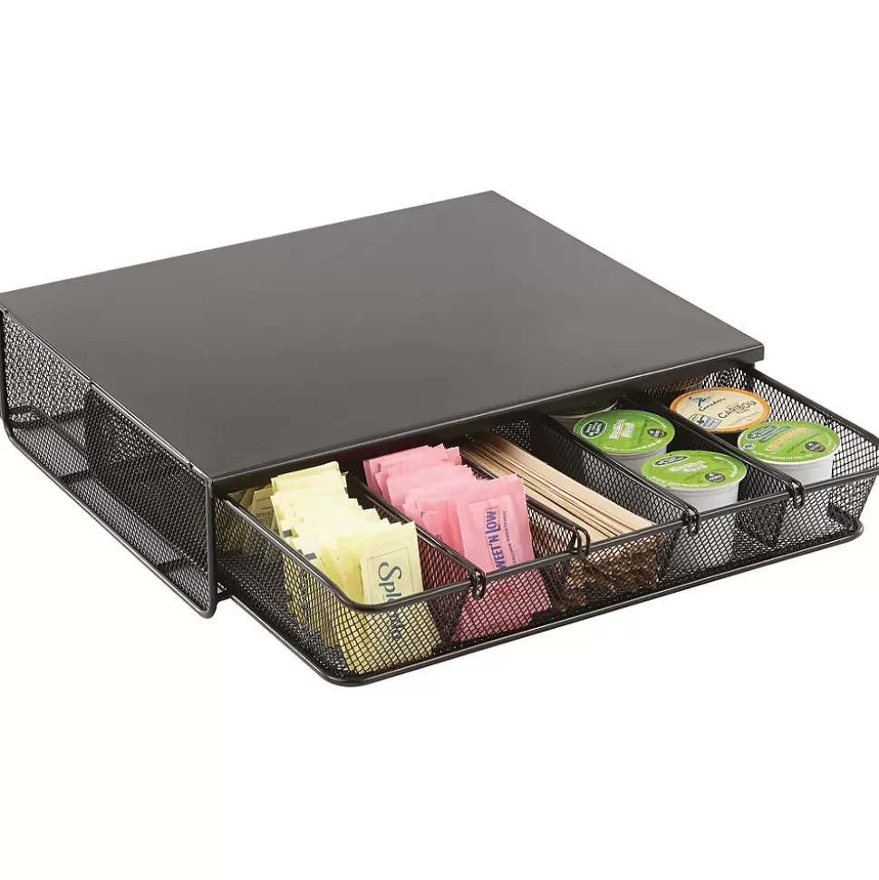 Safco ® One Drawer Hospitality Organizer, 5-Compartments, Black (3274BL) Fashion