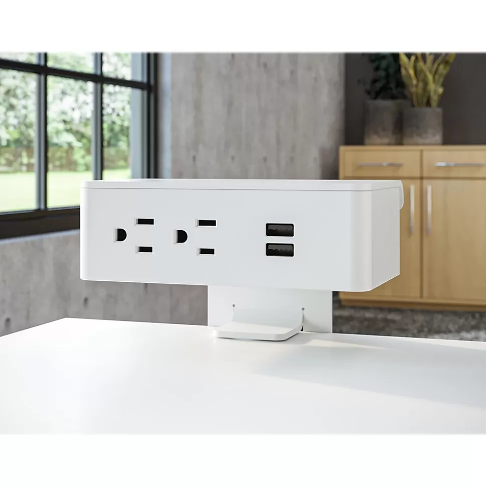 Safco Resi 2 Outlet Power Strip, White (RESUPU) Fashion