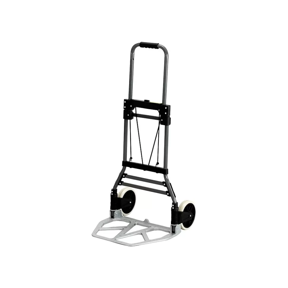 Safco STOW AWAY Collapsible Hand Truck, 275 lbs., Aluminum/Black (4062) New