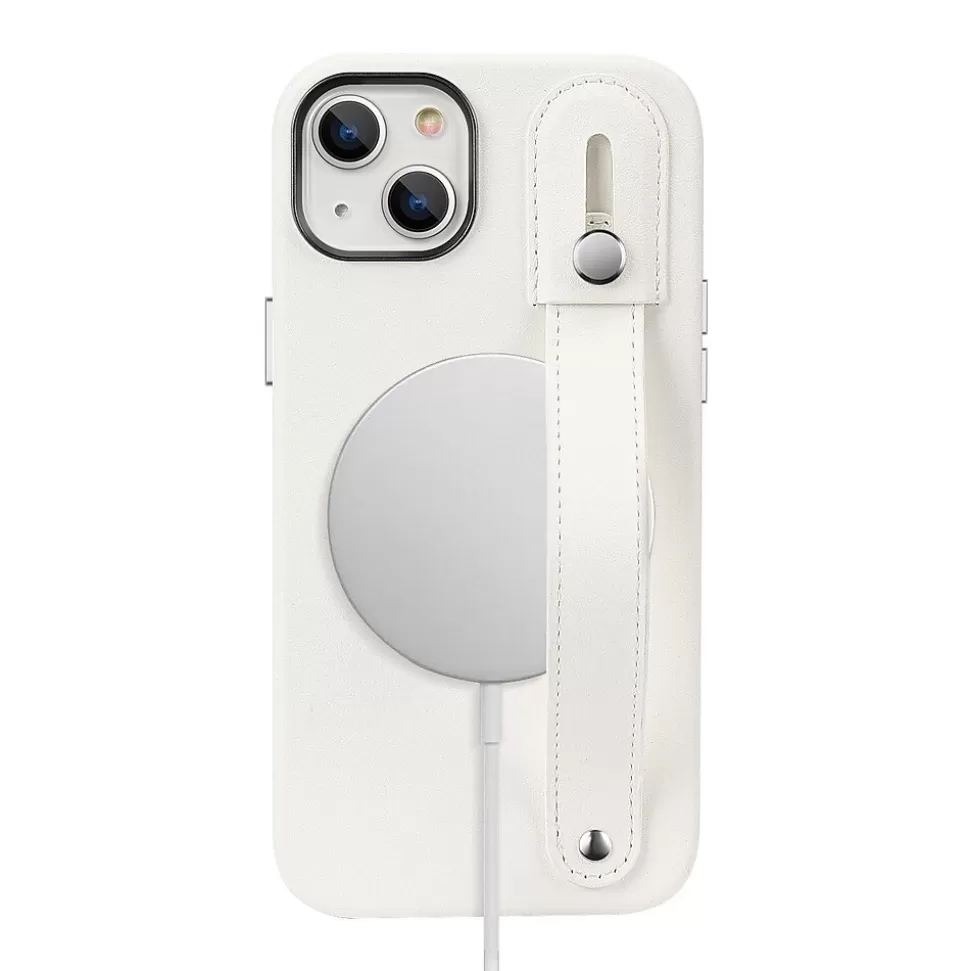 SaharaCase FingerGrip MagSafe Phone Case for iPhone 15 Plus, Shock Absorbing, White (CP00453) Store