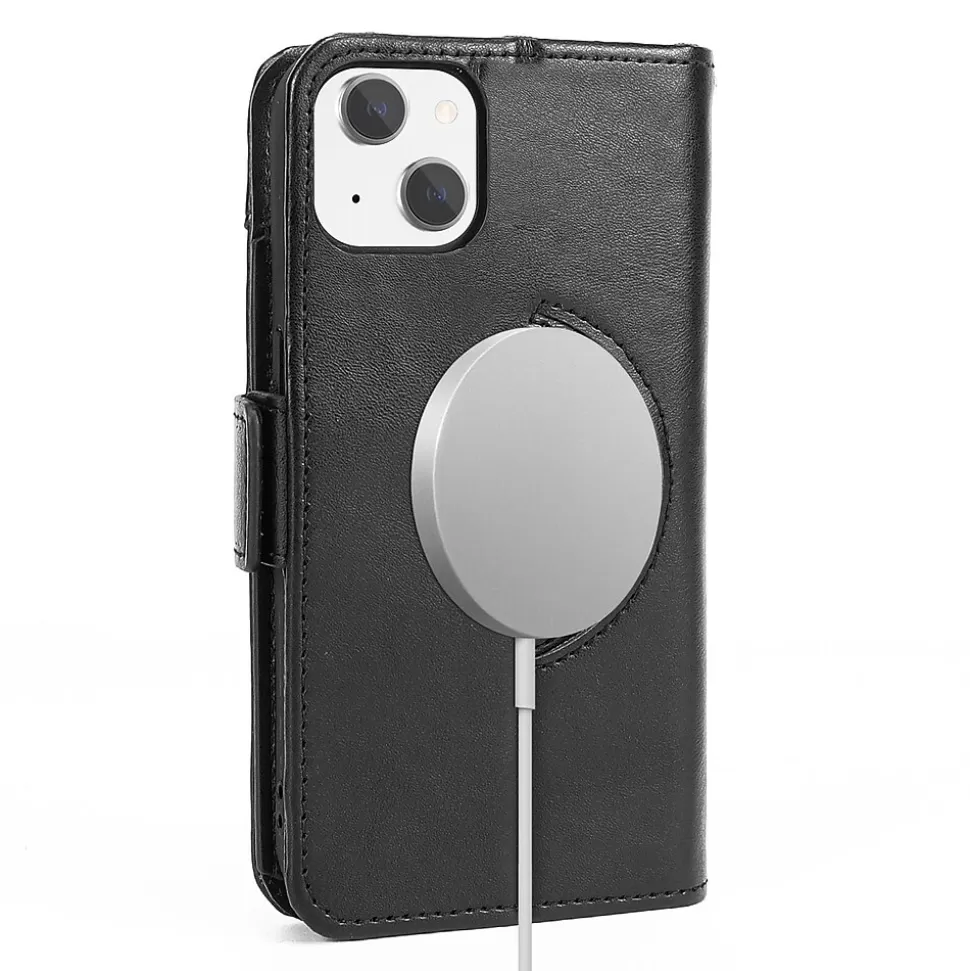 SaharaCase Folio Wallet MagSafe Phone Case for iPhone 15 Plus, Shock Absorbing, Black (CP00454) New