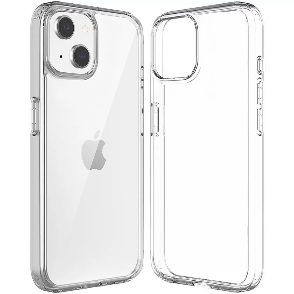 SaharaCase Hybrid-Flex Hard Shell MagSafe Phone Case for iPhone 15, Shock Absorbing, Clear (CP00438) Fashion