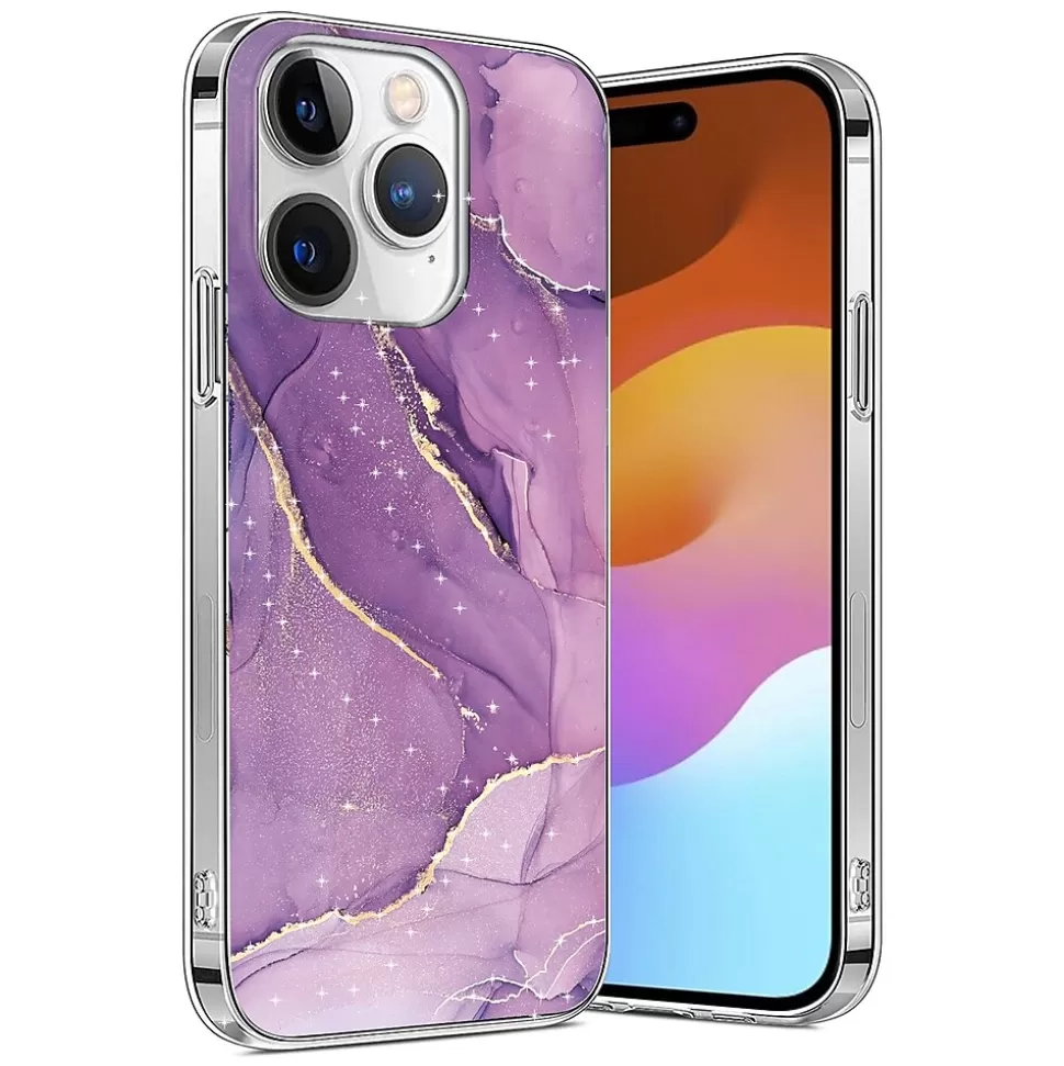 SaharaCase MagSafe Phone Case for iPhone 15 Pro Max, Shock Absorbing, Purple Marble (CP00474) Cheap