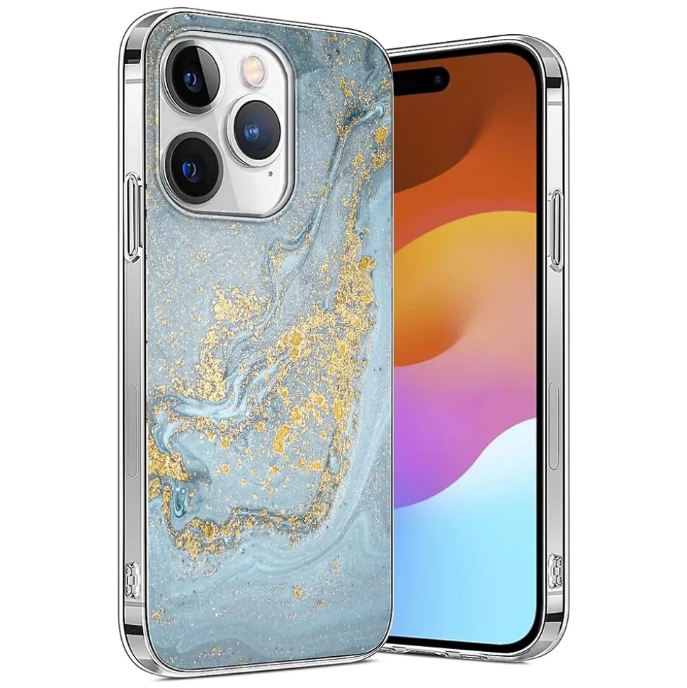 SaharaCase MagSafe Phone Case for iPhone 15 Pro, Shock Absorbing, Blue Marble (CP00462) Sale