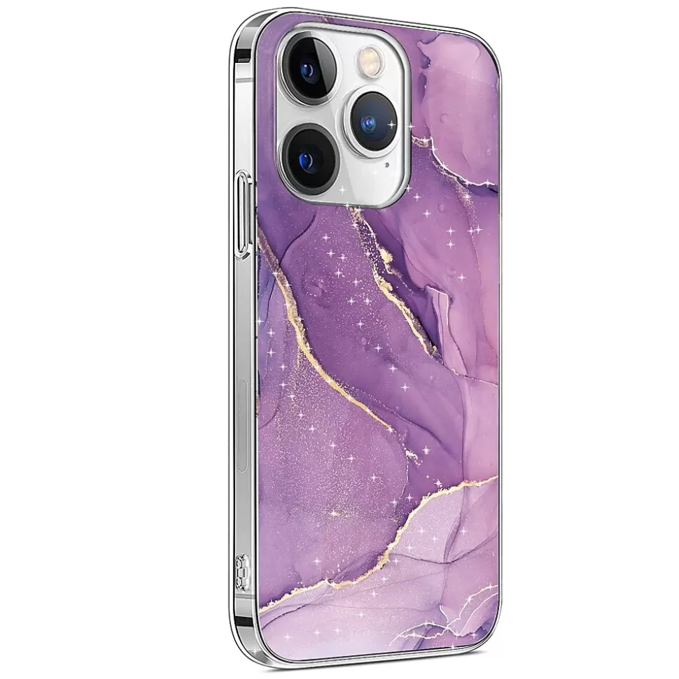 SaharaCase MagSafe Phone Case for iPhone 15 Pro, Shock Absorbing, Purple Marble (CP00461) Clearance