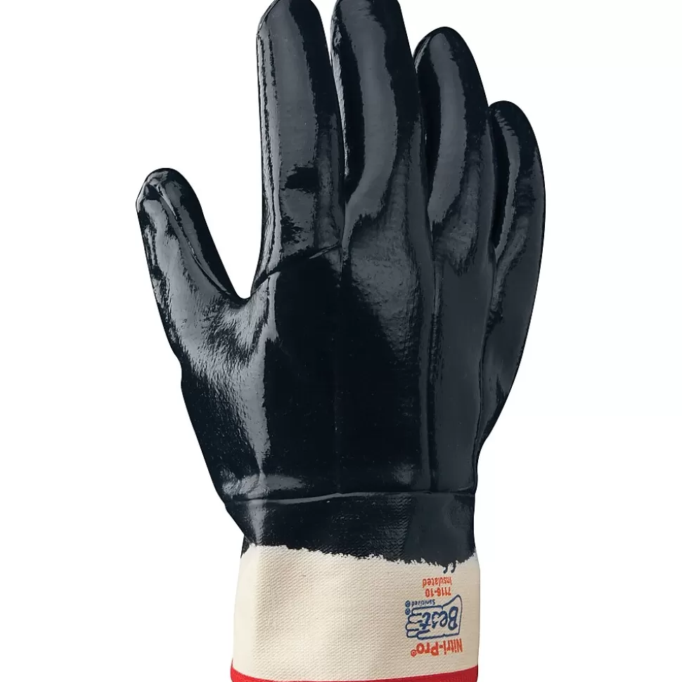 Best Manufacturing SHOWA® 7166 Cotton Liner Nitrile Coated Work Gloves, L, 12/Pack Sale
