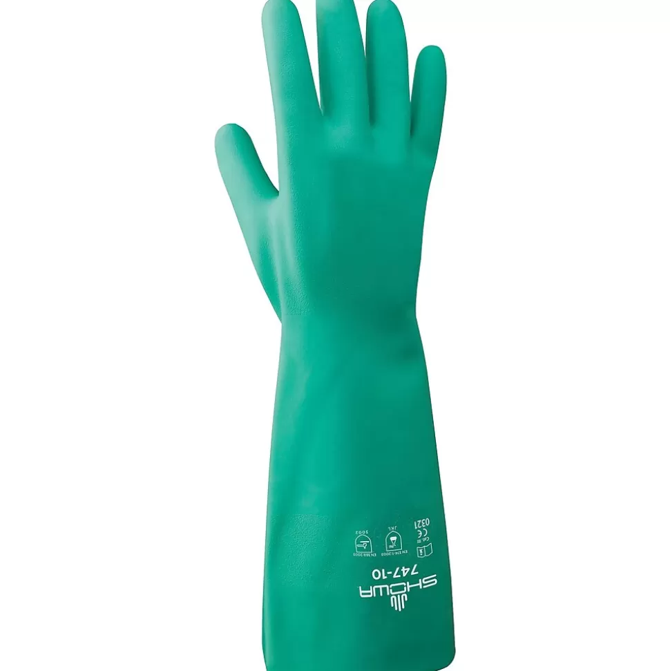 Best Manufacturing SHOWA® Chemical Resistant Unlined Nitrile Gloves, Size 9, 6 Pair Cheap