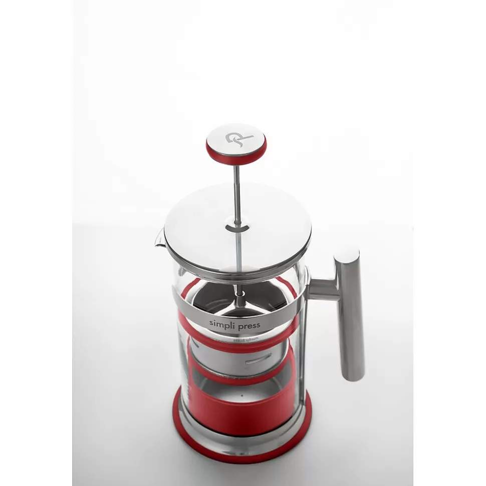 Simpli Press 34-Ounce Coffee Press, Red (SIM34ORED) Outlet