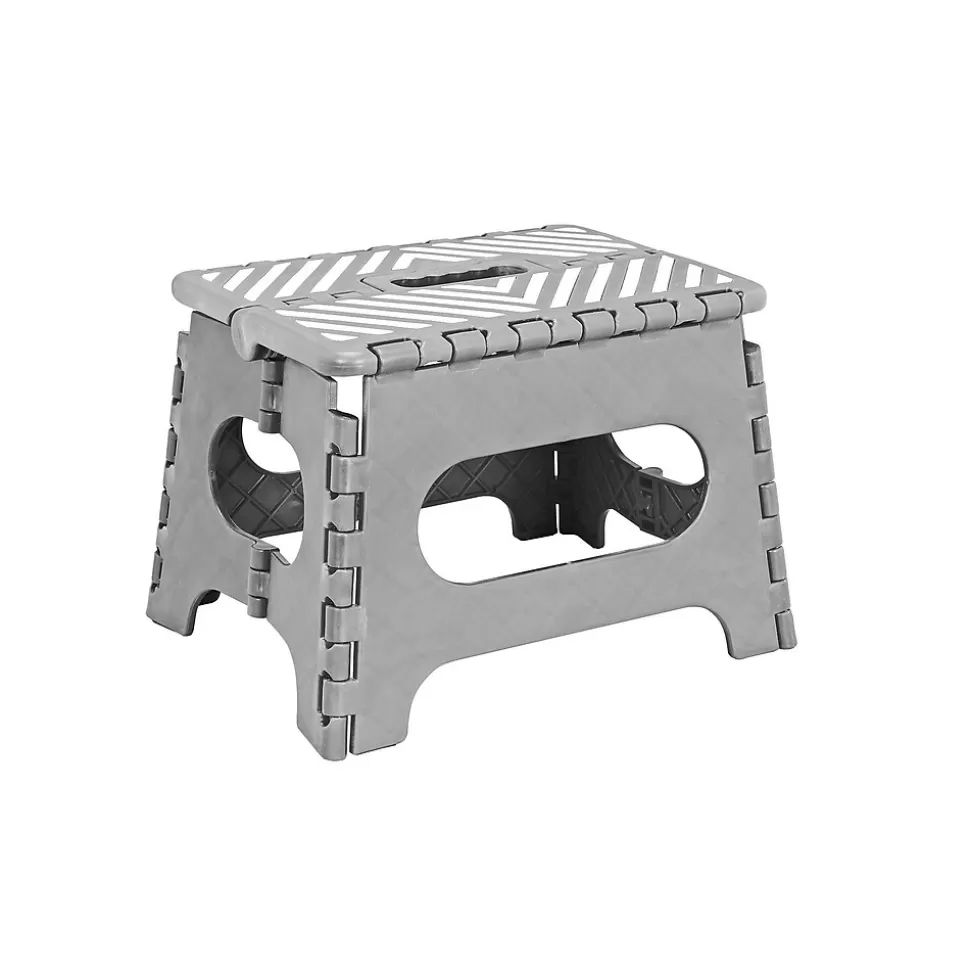 Simplify 0.75' Plastic Step Stool (23650-GRAY) Cheap