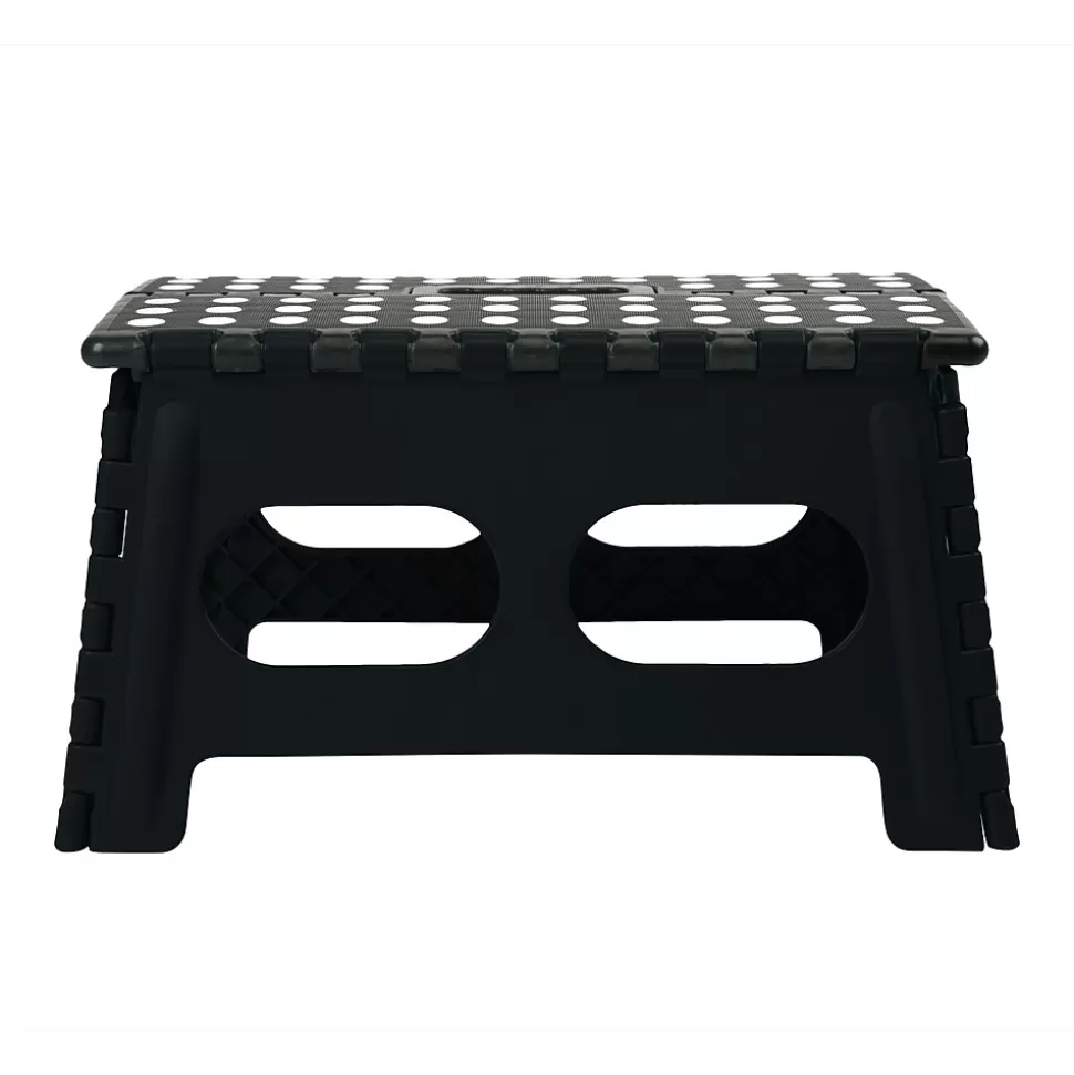 Simplify Folding Step Stool, 16", Black (26458-BLACK) Discount