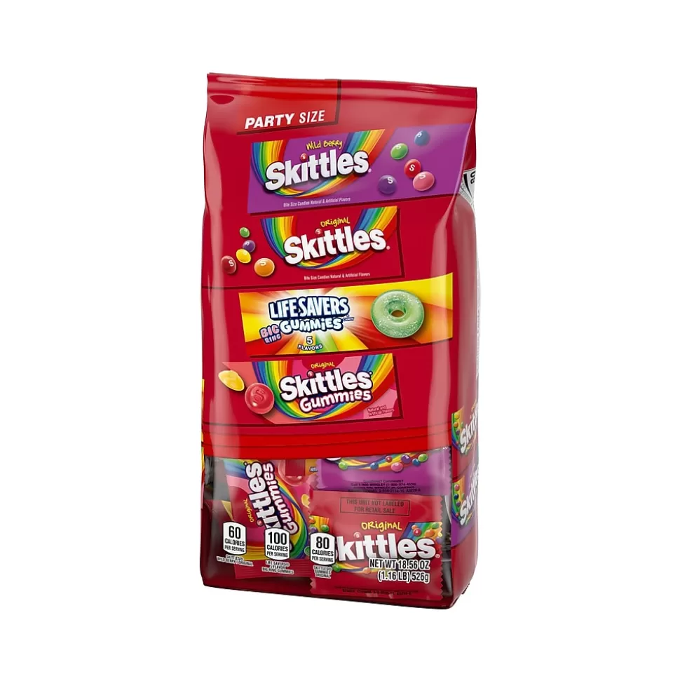 Mars Skittles, Skittles Gummies, and Life Savers Gummies Variety Pack, Assorted Flavors, 18.56 oz. (461316) Outlet