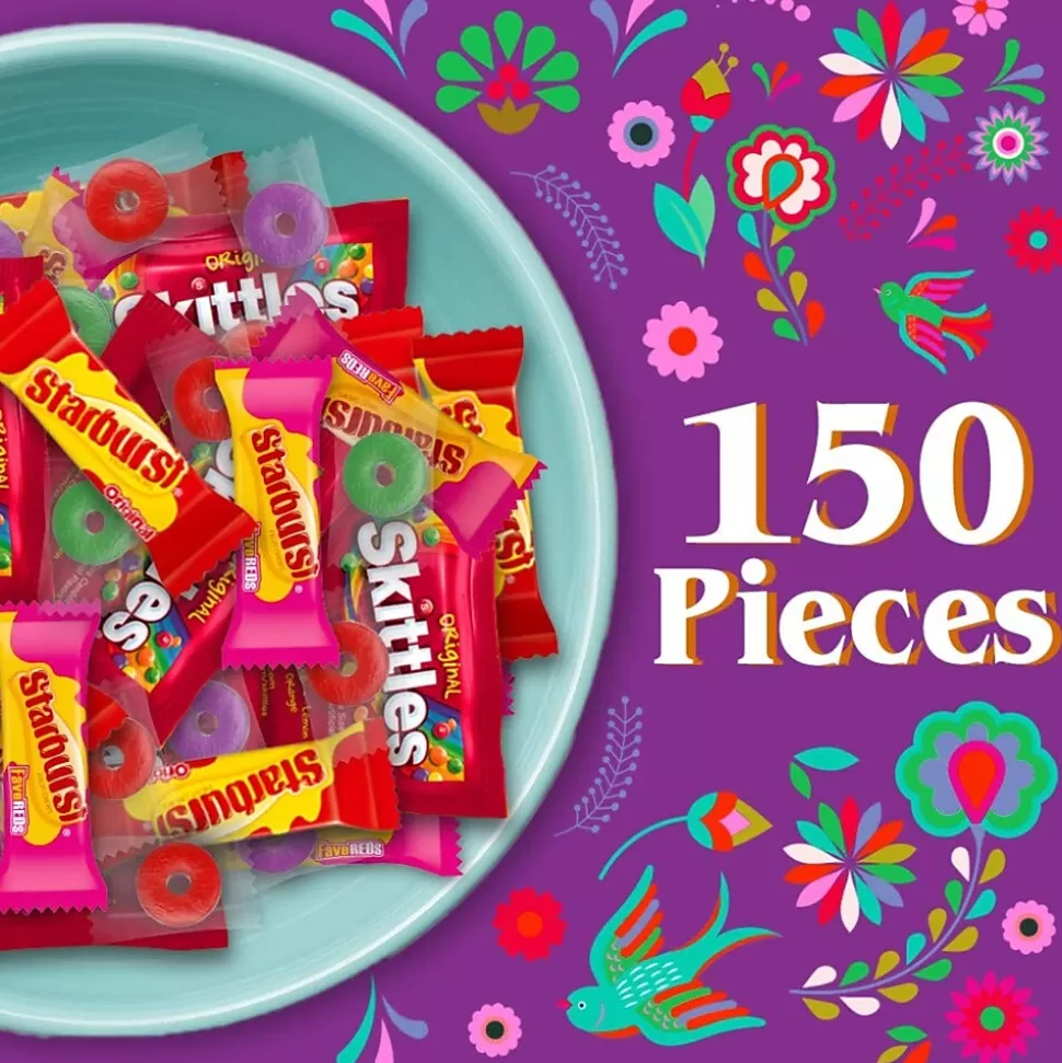Mars SKITTLES, STARBURST Original & FaveRed, LIFE SAVERS Chewy & Hard Candy Assortment, 44.07 oz, 150 Pieces Bag (225-00106) Store