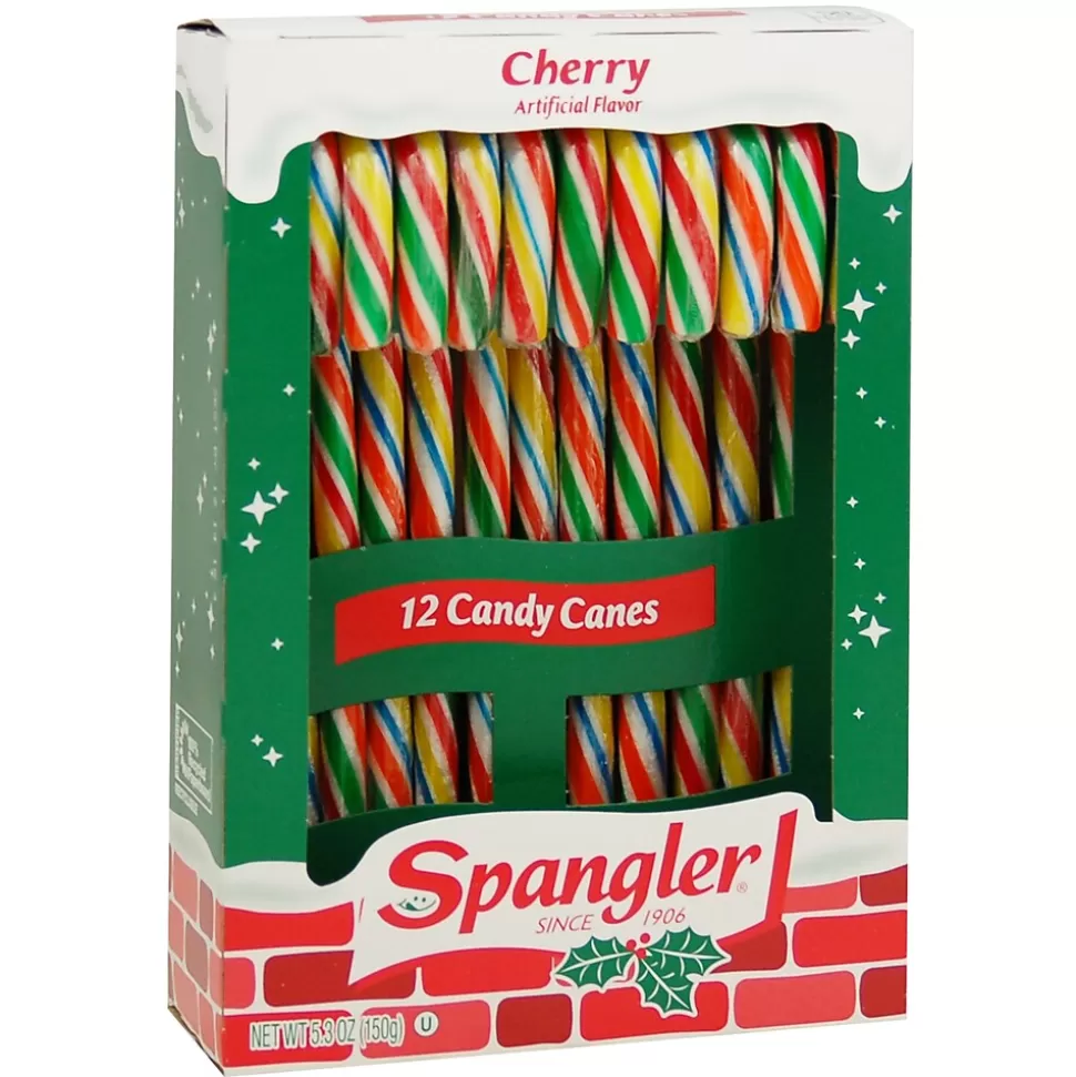 Spangler Cherry Candy Canes, 12 Canes/Pack, 3 Packs/Box (211-X0001) Fashion