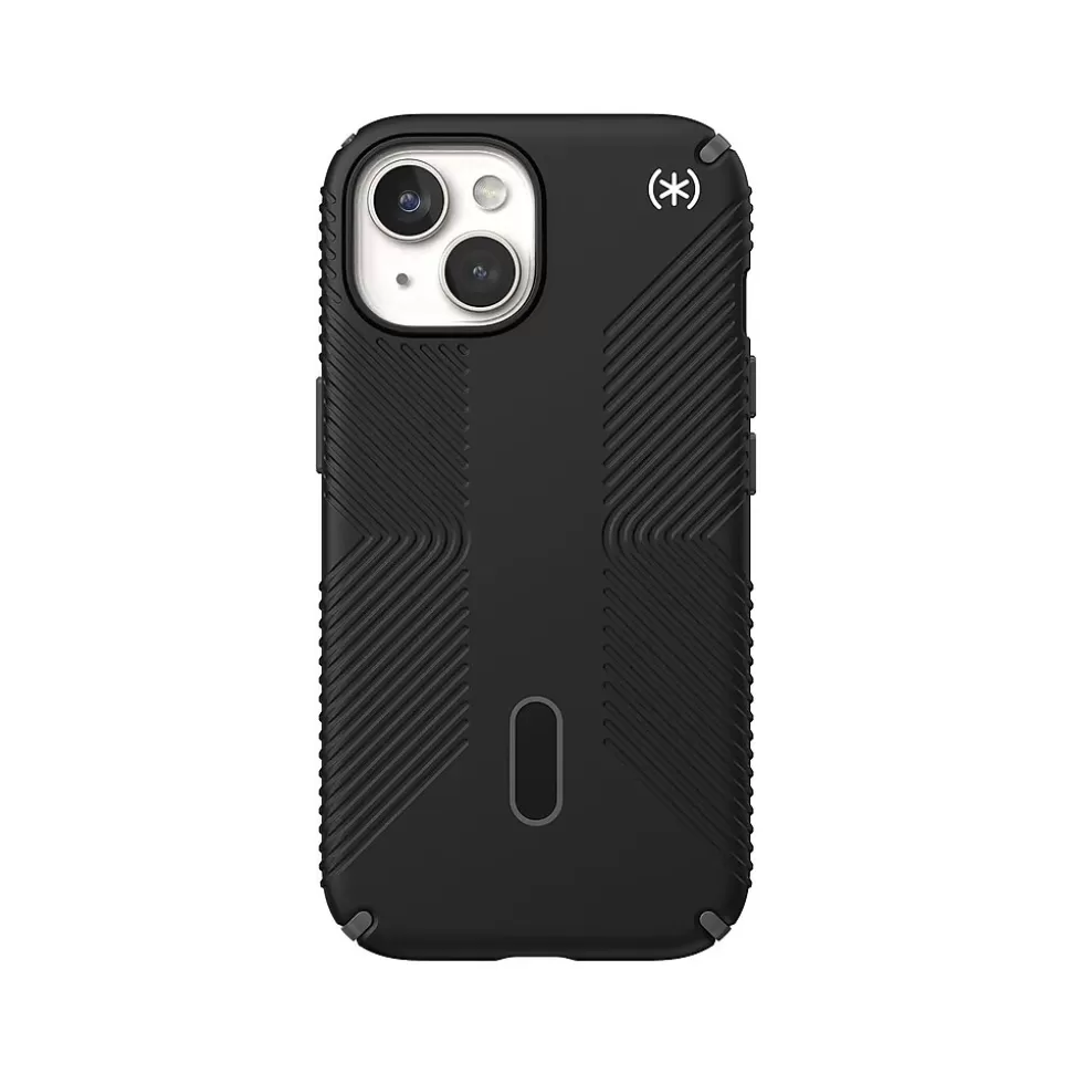 Speck Presidio 2 Grip MagSafe ClickLock Phone Case for iPhone 15, Black/Slate Gray (150439-3205) Best Sale