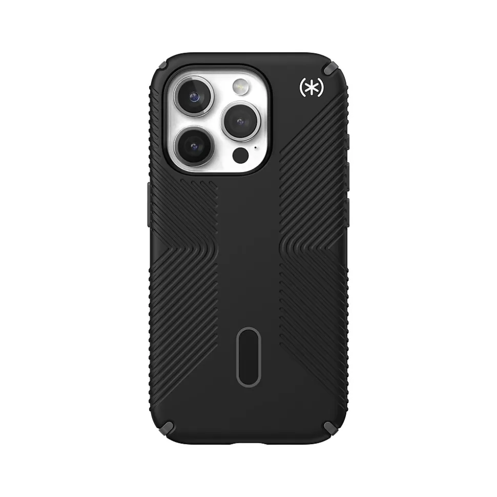 Speck Presidio 2 Grip MagSafe ClickLock Phone Case for iPhone 15 Pro, Black/Slate Gray (150447-3205) Cheap