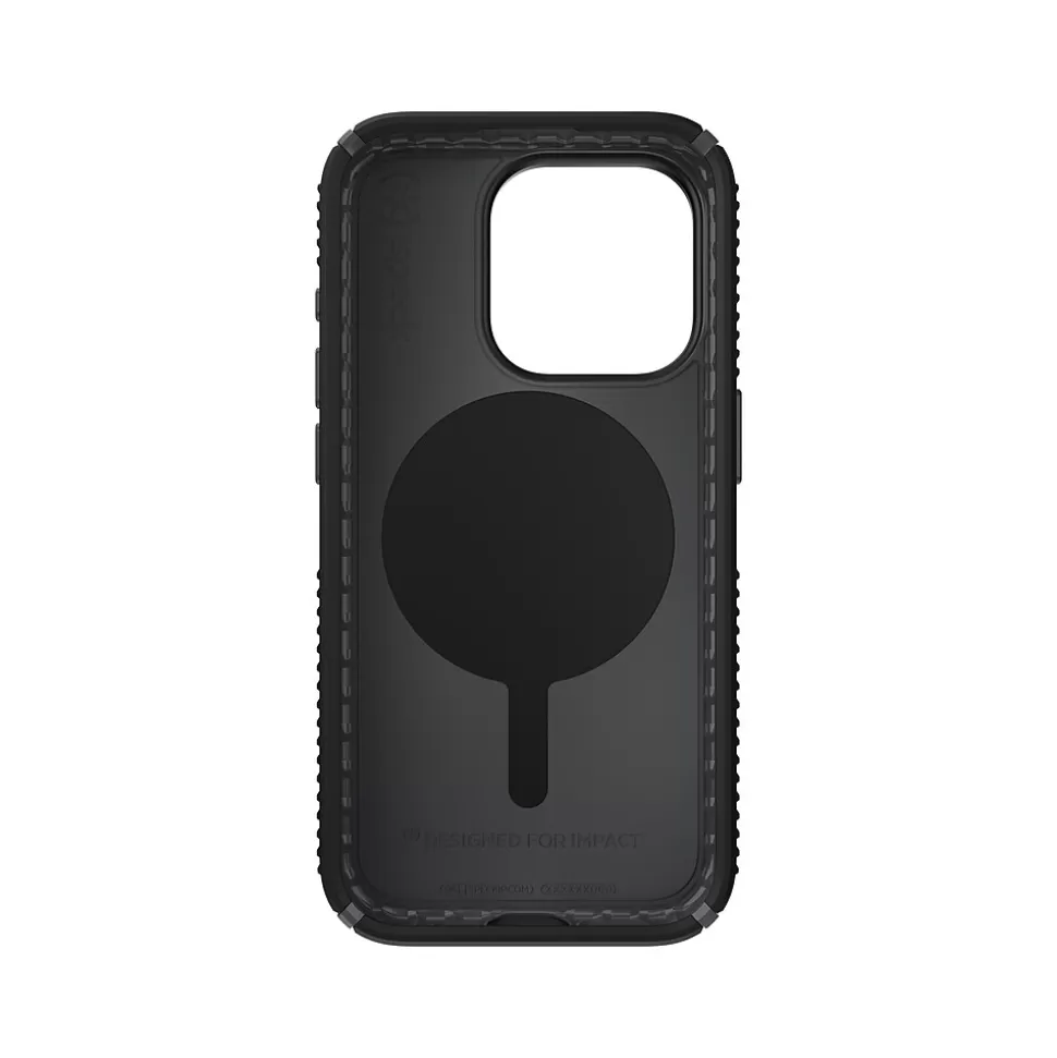 Speck Presidio 2 Grip MagSafe ClickLock Phone Case for iPhone 15 Pro, Black/Slate Gray (150447-3205) Cheap