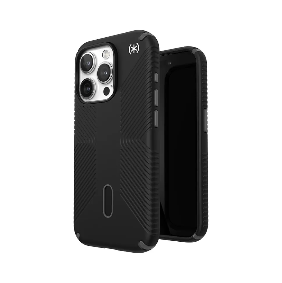 Speck Presidio 2 Grip MagSafe ClickLock Phone Case for iPhone 15 Pro, Black/Slate Gray (150447-3205) Cheap