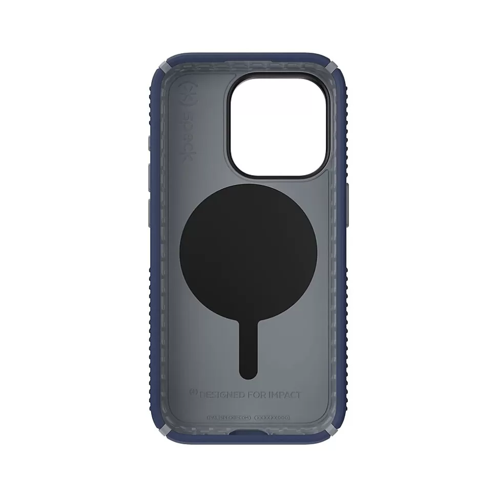 Speck Presidio 2 Grip MagSafe ClickLock Phone Case for iPhone 15 Pro, Coastal Blue/Dust Gray (150447-3206) Store