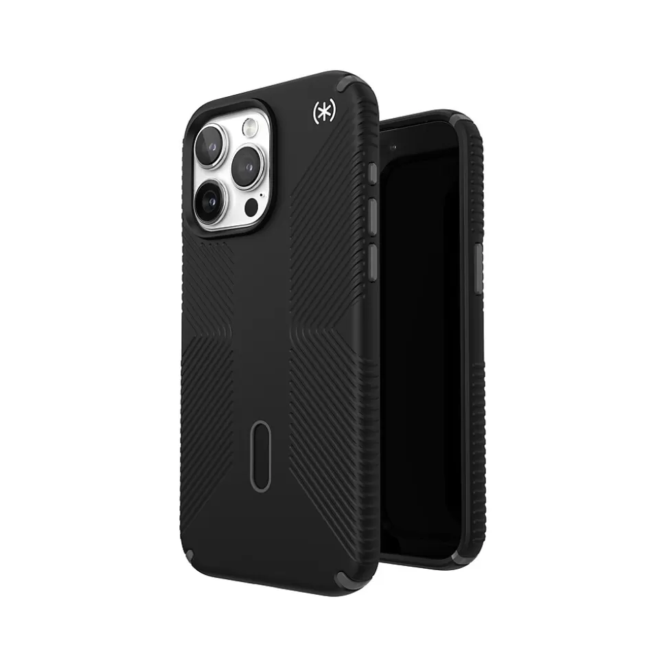 Speck Presidio 2 Grip MagSafe ClickLock Phone Case for iPhone 15 Pro Max, Black/Slate Gray (150463-3205) Discount