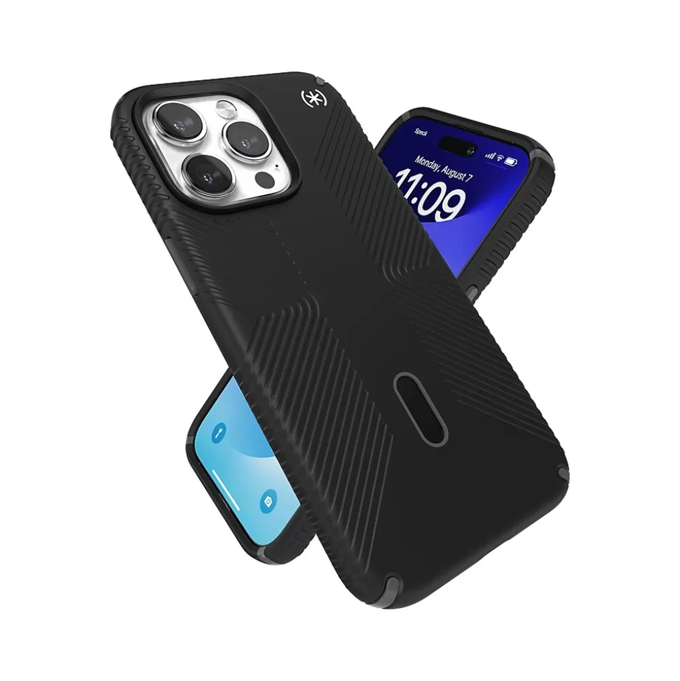 Speck Presidio 2 Grip MagSafe ClickLock Phone Case for iPhone 15 Pro Max, Black/Slate Gray (150463-3205) Discount
